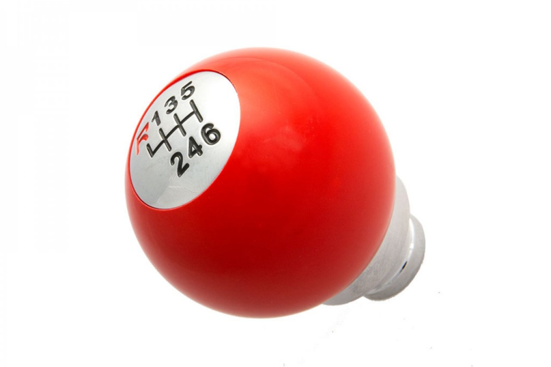 I.L.モータースポーツ シフトノブ ボールタイプ レッド/クローム 6速 ロードスターRF NDERC NDERE