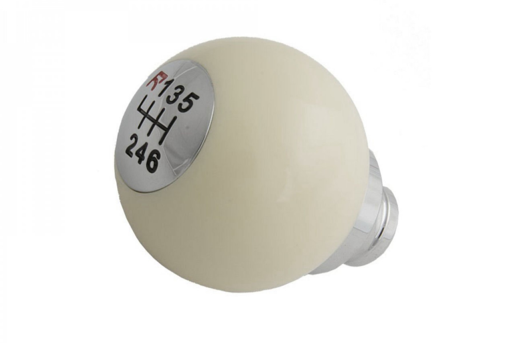 I.L.モータースポーツ シフトノブ ボールタイプ ホワイト/クローム 6速 ロードスター ND5RC ND5RE