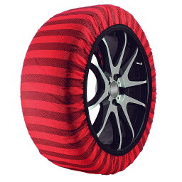 ISSE イッセ スノーソックス クラシックモデル タイヤサイズ145/65R14に対応 標準タイプ レッド (サイズ54/2個入り) 布製タイヤチェーン 雪・凍結路面に