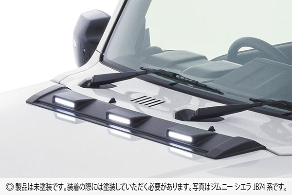 JAOS ジャオス ボンネットディフレクター 未塗装品 ジムニー JB64W 2018/07〜 ※送料注意