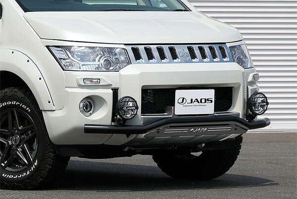 JAOS ジャオス フロントスキッドバー ブラック／ブラック デリカD:5 CV1W CV2W CV5W H30.4～R1.10 3DA-CV1W除く