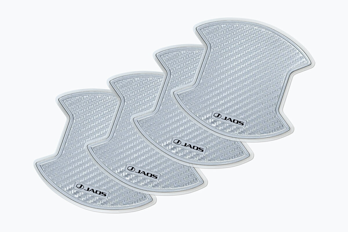 JAOS ジャオス ドアハンドルプロテクター カーボン調 シルバー デリカD:5 3DA-CV1W 2019/02～2025/10 ※送料注意