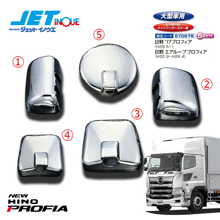 JETINOUE �����åȥ��Υ��� �ߥ顼���С����å� [HINO �緿 ��17�ץ��ե��� H29.5~ (�ҡ������ե����ɥ�������ߥ顼��) �ϥ����졼�ɼ��Բ�]