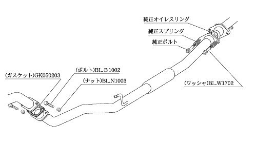 柿本改 マフラー センターパイプ マーチ UA,CBA-BK12 1.4_NA CR14DE 2WD(FF) 02/5〜05/8 4AT 個人宅配送不可 北海道・沖縄・離島は要確認