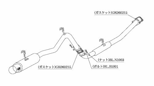 柿本改 マフラー HYPER FULLMEGA N1+ Rev. スプリンタートレノ E-AE86 1.6_NA 4A-GEU 2WD(FR) 83/5〜87/5 5MT 個人宅配送不可 北海道・沖縄・離島は要確認