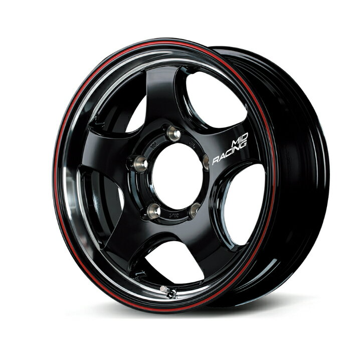 MID Racing R05 HC ߥۥ1 16x5.5J 5H PCD139.7 +20 (를 B2R BKƥݥå/RED饤) 4̵ܹ
