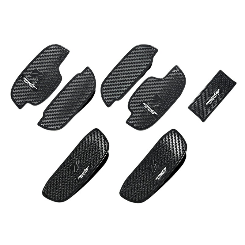 Monster Sport モンスタースポーツ ドアハンドルプロテクター 前席+後席+リヤゲート 7枚 エブリイワゴン DA17W 15.02～（1型～6型） R06A ターボ 2WD/4WD 4AT/CVT