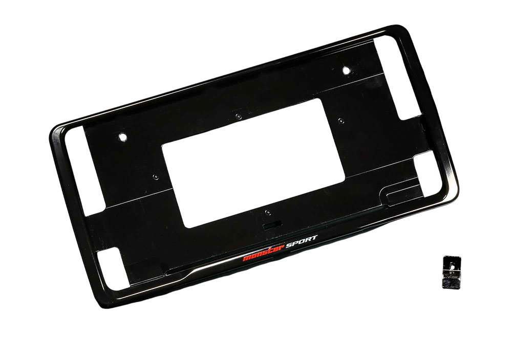 Monster Sport モンスタースポーツ ナンバーフレーム 汎用 グロスブラック