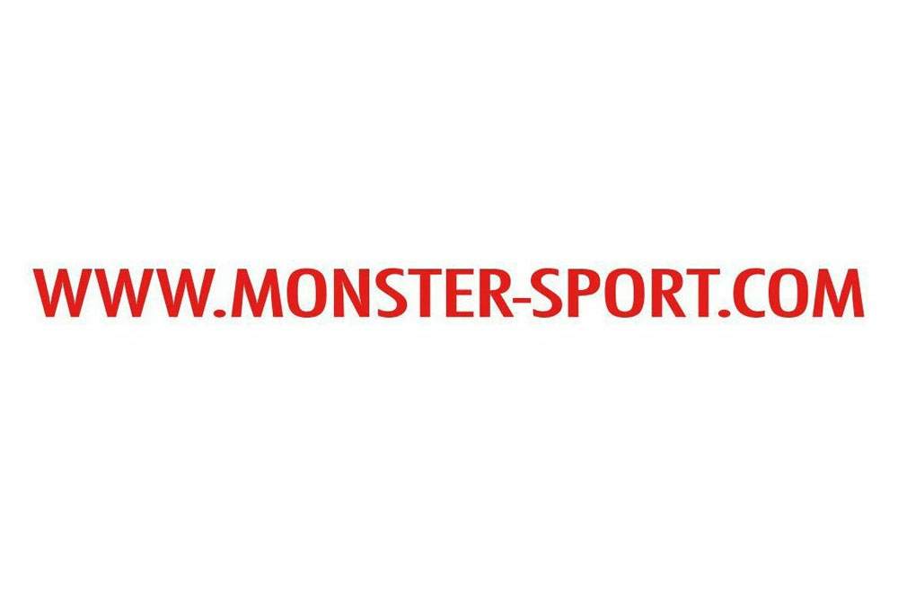 Monster Sport モンスタースポーツ MSドットコム ステッカー クリア×レッド