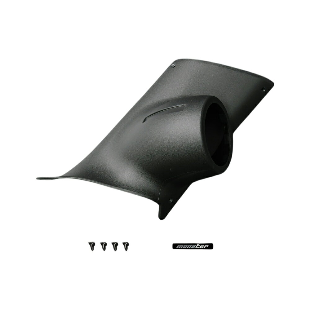 車メーカースズキ車種ジムニーノマド型式JC74W年式25.04～(1型～)駆動方式4WD品番851511-5500M品名ピラーメーターフード仕様φ60メーター対応仕様材質：ポリプロピレン樹脂仕上げ：マットブラック・シボ仕上げ対応メーター：60Φ 電子式（奥行40mm以下推奨）製品構成：ピラーメーターフード 本体 ×1/皿タッピングビス ×4/PACプライマー/専用エンブレムプレート ×1/加工用型紙 ×1/説明書類 ×1取り付け：純正ピラーカバー穴あけ加工が必要/タッピングビスおよび両面テープで固定標準取付工数：1.0H注意事項※本品の装着には、ピラー内装カバーの穴あけ加工が必要です。※メーター本体は別売りとなります。※取付可能な電子式メーターの取付面からの奥行は40mm以下です(参考装着画像は日本精機製Defi Racer Gauge)。※機械式メーターの装着は想定していません。※樹脂製品につき、取付け時期や使用環境(温度等)によりメーターの嵌め合いが緩む可能性があるため、別途ハーネステープなどを用いてメーター本体をフード裏側にて固定してください。※本品は予告無く仕様変更・製造中止する場合があります。※ お客様の見落としや確認ミスでのキャンセル・交換・返品は一切お受けできません。※ 商品画像は代表車種の物です。車種毎に形状は異なります。※ 適合情報は随時更新しておりますが、告知なくメーカー側にて更新される場合がございますので、必ずご注文前にメーカー適合表にて最新の適合表をご確認頂ますようお願い致します。納期についてメーカー在庫があれば3～4日営業日、欠品時は1ヶ月～お時間がかかります。お急ぎの場合はご注文前に必ず在庫確認をお願い致します。※納期が遅い等によるキャンセルは一切お受けできません。 【運賃について】 ※こちらの商品は特別運賃が適応されます。※下記の送料表が適用されます。ご注文時に自動計算されます通常送料ではございません。■小型荷物特別運賃表■ 北海道地方2,500円(税別) 東北地方1,500円(税別) 本州(東北・中国以外)1,500円(税別) 中国・四国地方1,500円(税別) 九州地方2,000円(税別) 沖縄地方・離島5,000円(税別) スズキスポーツ SUZUKI SPORTS TAJIMA タジマモーターコーポレーションドライバーが視認しやすい位置&角度にメーターを配置するとともに、ピラーに埋め込む独自のレイアウトにより視界を確保。64/74ジムニー専用設計で視認性と内装との一体感をバランスさせたスマートなメーターフード。■機能的デザインとウィンドウ視界確保の両立ジムニーの内装デザインに違和感なく溶け込む機能的デザインとしました。運転中の視点移動を最小限に抑えつつ、ウィンドウの視界を遮らない、絶妙なバランスを達成しました。■表面処理ダッシュボードと、2連メーターポッド(852561-5500M)の質感に合わせたマットブラック・シボ仕上げとしました。塗装することなく高品質でスポーティなコックピットを作りだすことができます。■MONSTERロゴ立体的なブラック仕上げのMONSTERエンブレムプレートが、プレミアム感を高めます。