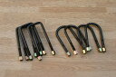 MOTORAGE モトレージ ロングUボルト フロント用 220mm 4本set TOYOTA ランドクルーザー70系 前後リーフ車(2)