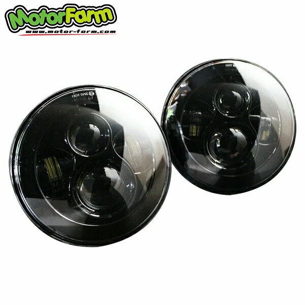 モーターファーム 7インチ LEDプロジェクター ヘッドライト 左右セット ジムニー JA71 JA11 JA12 JA22 北海道・沖縄・離島は要確認