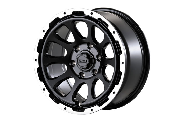 モーターファーム ホイール FARM D10 マットブラック/DCリム 16インチ×6.5J 4H 100 +38 1本 ライズ/ロッキー 北海道・沖縄・離島は要確認