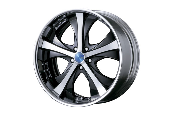 M'z SPEED JJ break through 20×9.5J PCD114.3 5H +45 ブラック/ポリッシュ 20インチ 鋳造2ピースアルミホイール 1本 ローディスク ※北海道は送料2000円(税別)、沖縄・離島は要確認 ※個人宅不可(2)