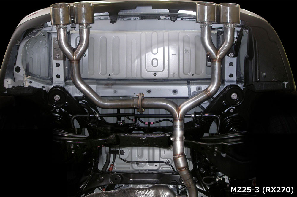 M'z SPEED エキゾーストシステム 左右4本出し (MZ25-3) レクサス RX270 DBA-AGL10W H21.1～H24.3 1AR-FE MC前 ラヴライン 2331
