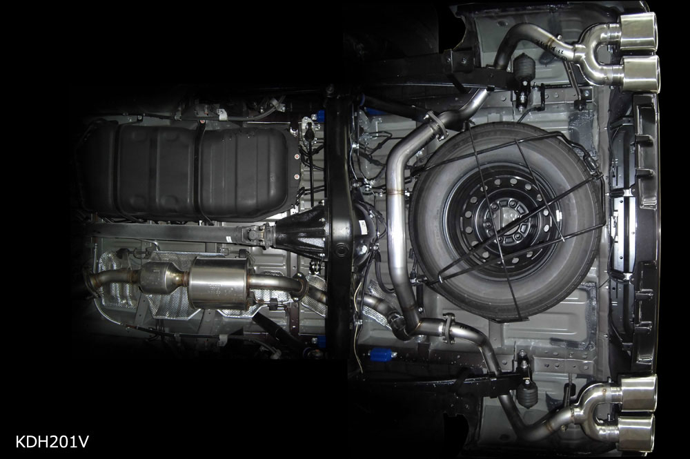 M'z SPEED エキゾーストシステム (MZ77-2) ステンレス ハイエースバン CBF-TRH200V 3BF-TRH200V H25.12～ 1TR-FE グレースライン 3211