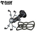 ラムマウント Xグリップ(L)&ツイストロックサクションベースセット(標準アーム) 吸盤径83.8mm 1インチボール RAM-B-166-UN8U