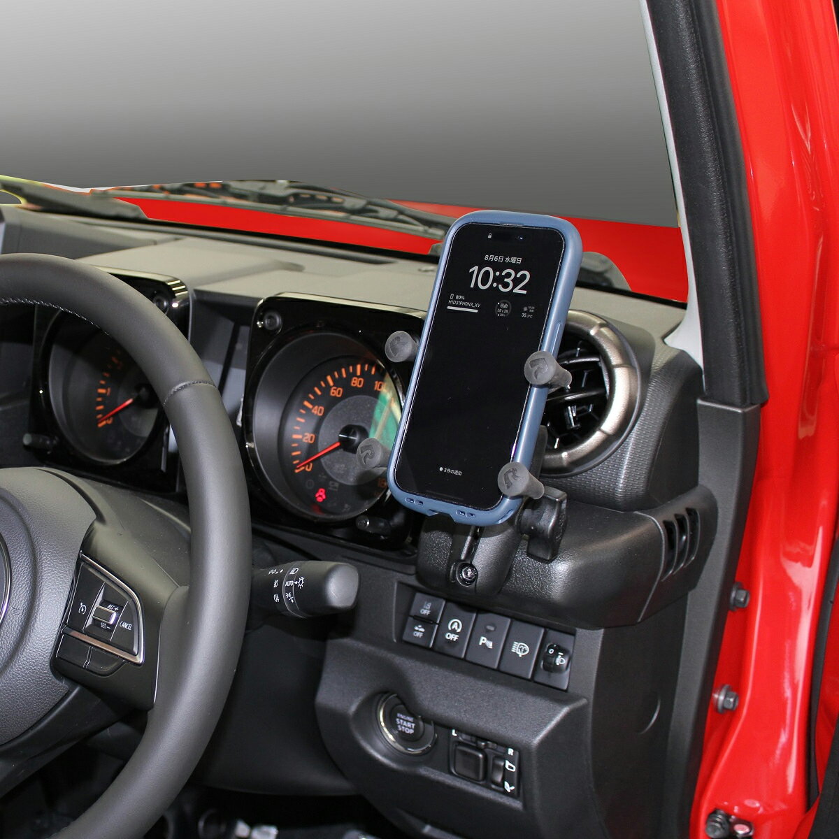 ラムマウント ジムニー専用スマートフォンホルダー Xグリップ(S)＆M8ボルトベースセット(標準アーム) 1インチボール ジムニーJB64W/ジムニーシエラJB74W/ジムニーノマドJC74W RAM-PL20