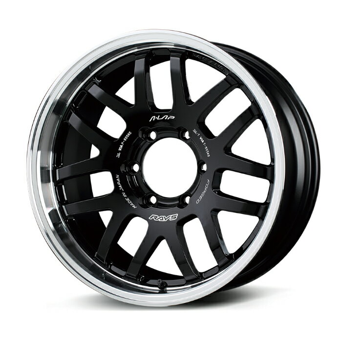 RAYS レイズ A●LAP エーラップ 07X Black/Rim Diamond Cut (BD) 18×8.5J 6H PCD139 +44 アルミホイール1本