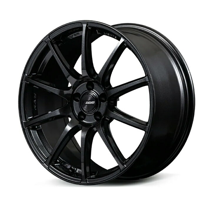RAYS レイズ gramLIGHTS グラムライツ 57TR Glass Black (6XZ) 18×9.0J 5H PCD114 +45 アルミホイール1本
