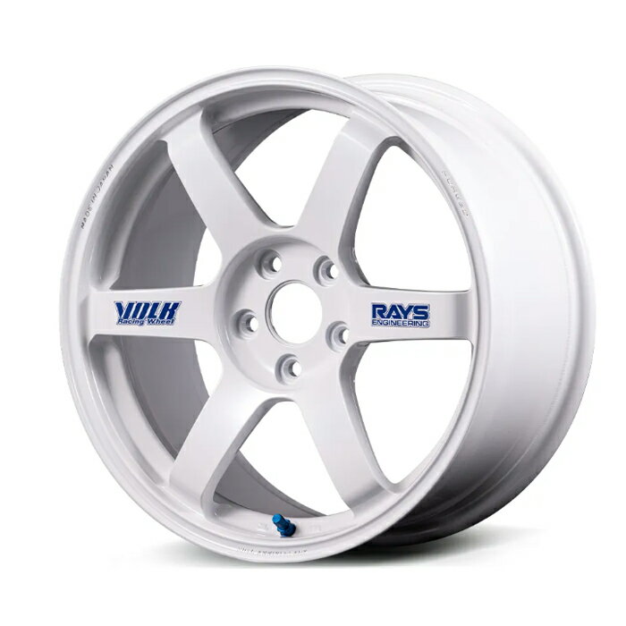 RAYS レイズ VOLK RACING ボルクレーシング TE37SAGAS+ 30th STICKER Ver. White (WH) 19×11.0J 5H PCD114 +22 アルミホイール1本