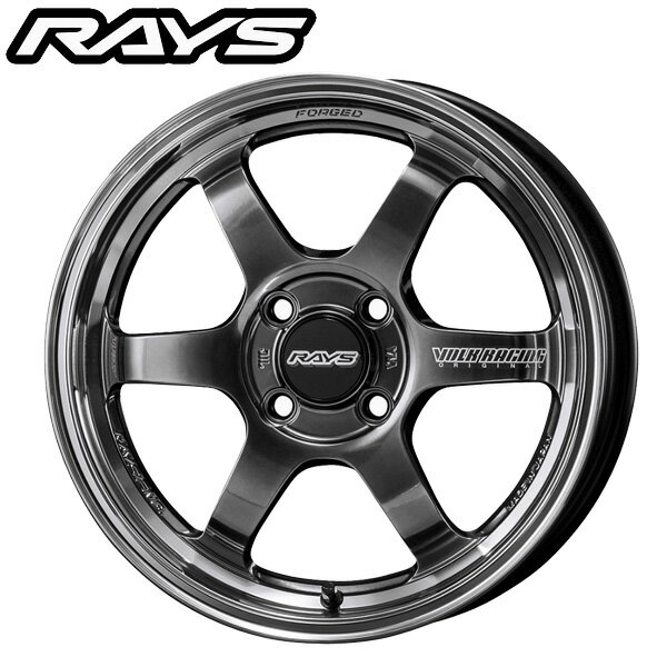 RAYS レイズ VOLK RACING ボルクレーシング TE37KCR PM Shining Black Metal/FDMC Rim (HF) 16×5.5J 4H PCD100 +45 アルミホイール1本