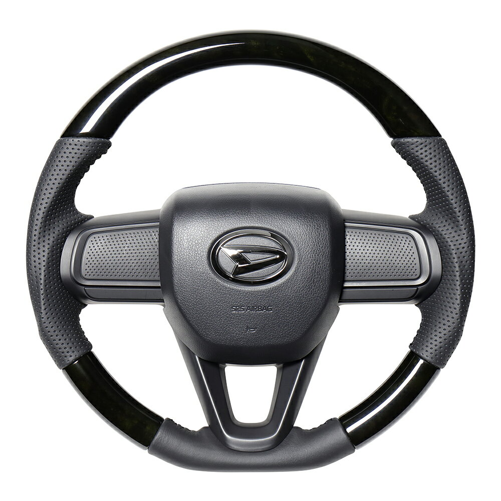 REAL レアル ステアリング ブラックウッド(ブラックステッチ) サンバーバン S700B S710B R4(2022).1〜 ※ディアス含む