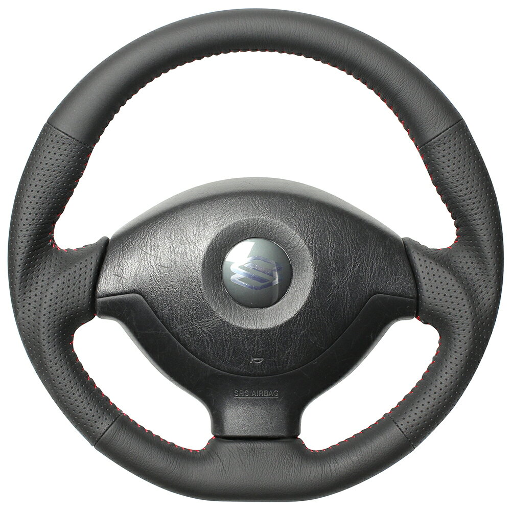 REAL レアル ステアリング オールレザー (レッドステッチ) AZオフロード JM23W 2004年10月〜2014年3月