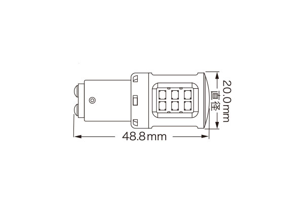 RG レーシングギア LEDストップ＆テールバルブ S25ダブル ストップ用 デリカスターワゴン P03W P04W P05W P15W P24W P25W P35W H2.8〜H11.10