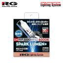 RG レーシングギア 純正交換HIDバルブ ヘッドライト用 D4S 6000K ホワイト アベンシスワゴン ZRT272W H24.4~H27.9 純正D4S/H16(2)