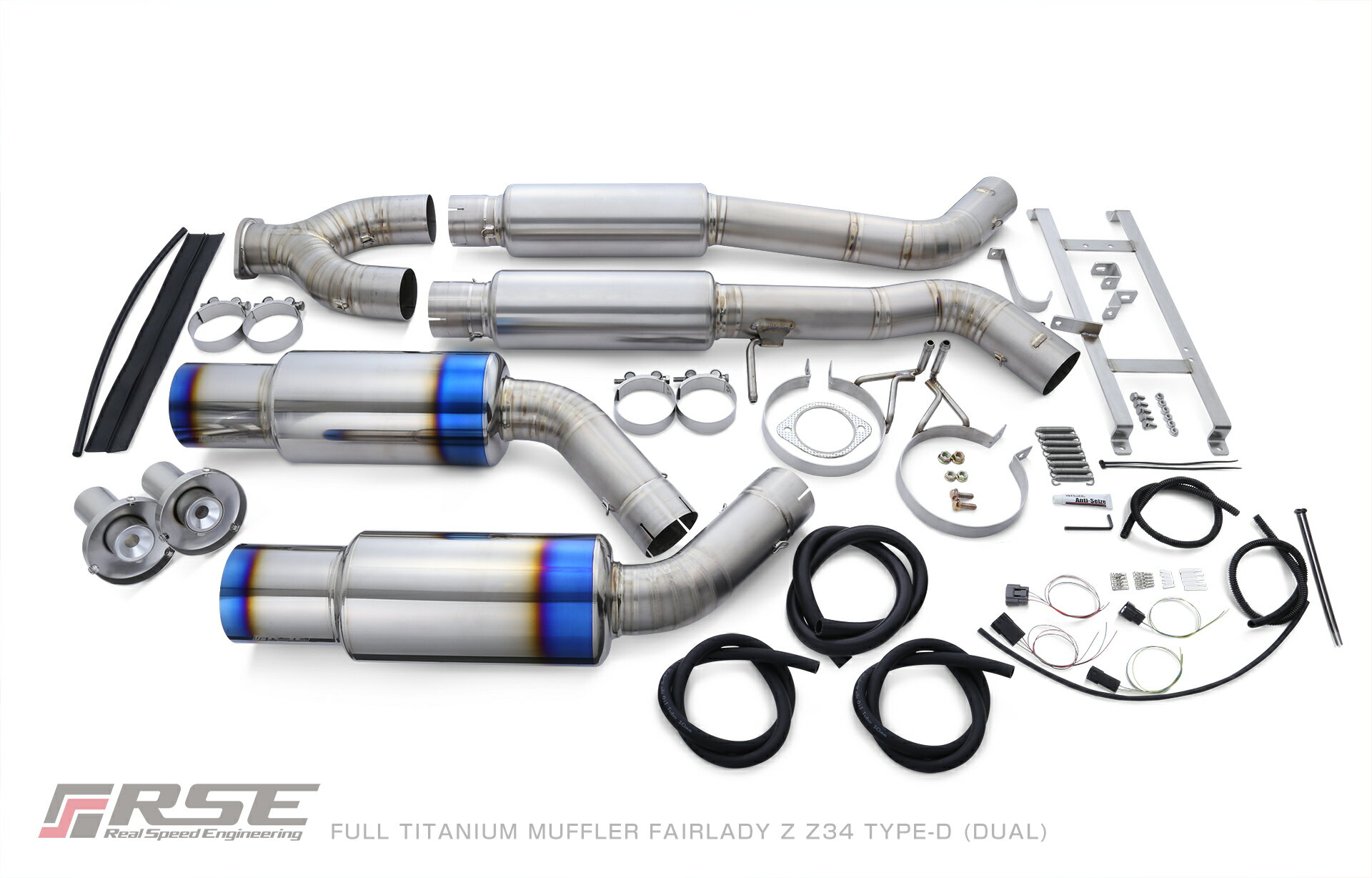 RSE リアルスピードエンジニアリング フルチタンマフラー タイプD (デュアル) フェアレディZ HZ34 Z34 VQ37VHR
