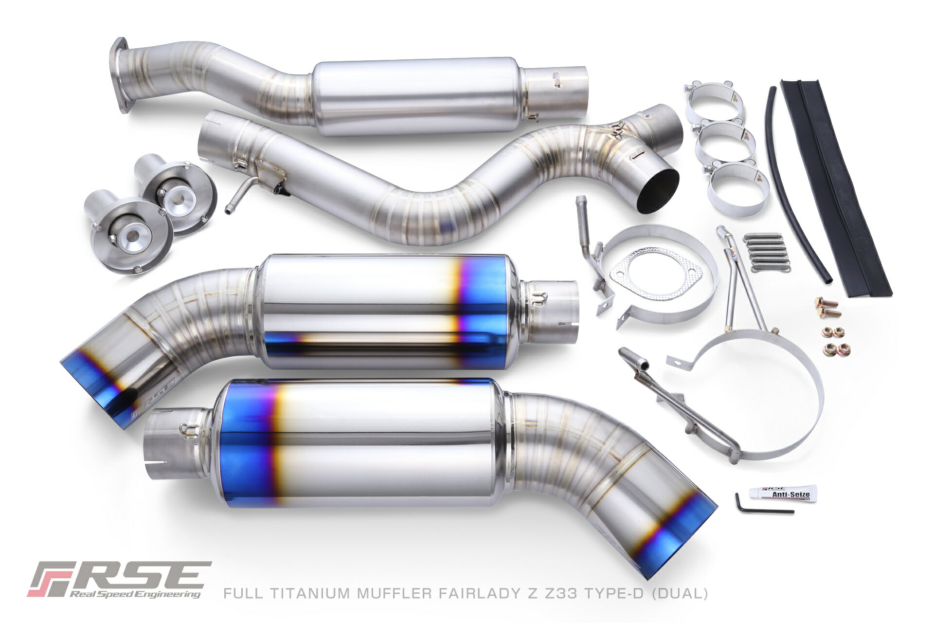 RSE リアルスピードエンジニアリング フルチタンマフラー タイプD (デュアル) フェアレディZ HZ33 Z33 VQ35DE/VQ35HR