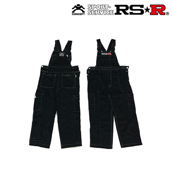 RSR ワークオーバーオール 黒 3Lサイズ GD0413L