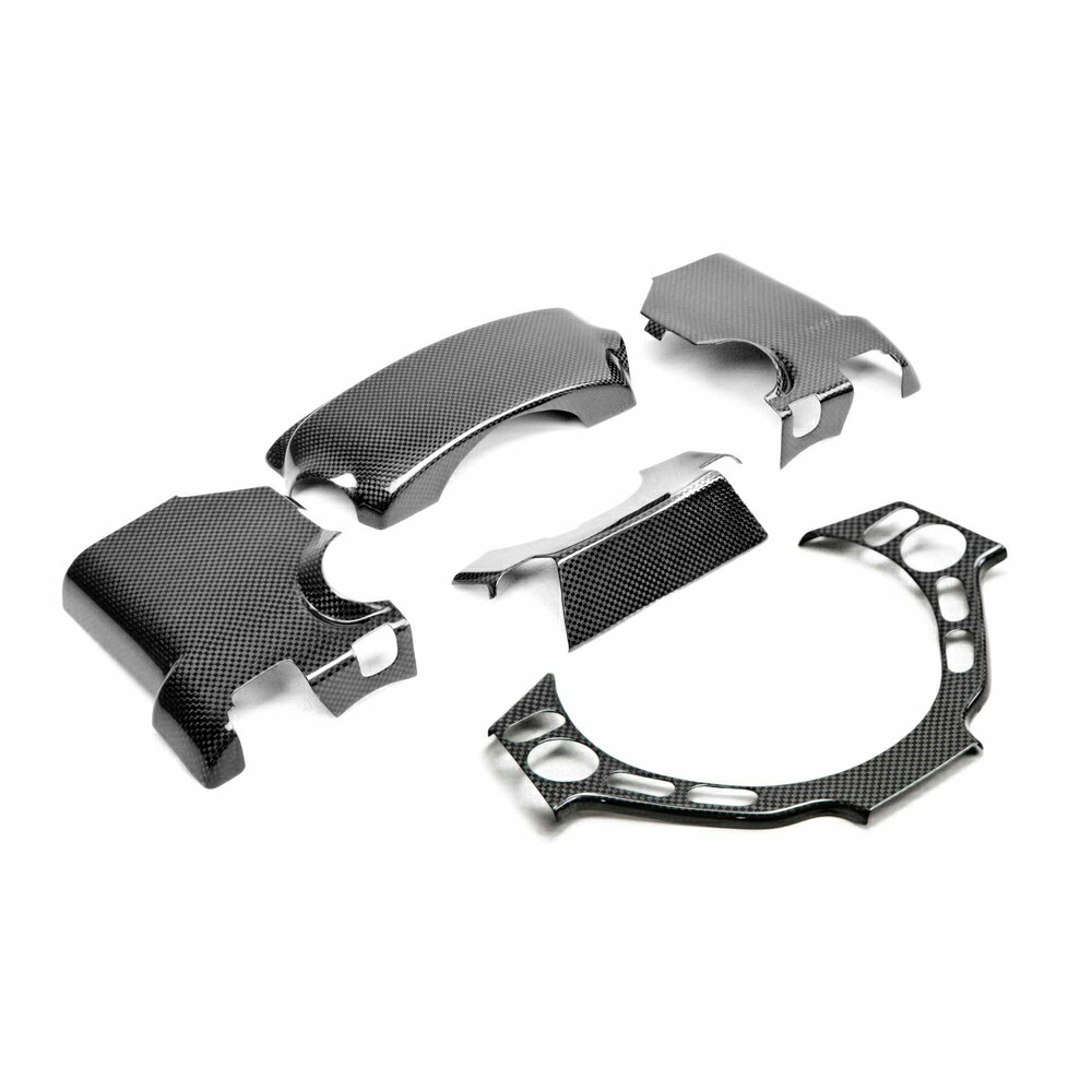 SEIBON セイボン カーボンステアリングトリム 5枚セット 光沢仕上げ ニッサン GT-R R35 2009～2016 ベースグレード/ブラックエディション/ニスモ/プレミアム/トラックエディション 海外仕様車 ※北海道・沖縄・離島は送料都度見積 ※個人宅配送不可