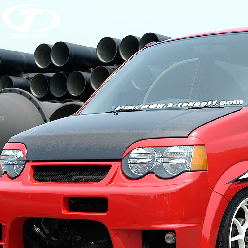 TAKE OFF テイクオフ カーボンボンネット ムーヴカスタム L150S L160S 個人宅配送不可