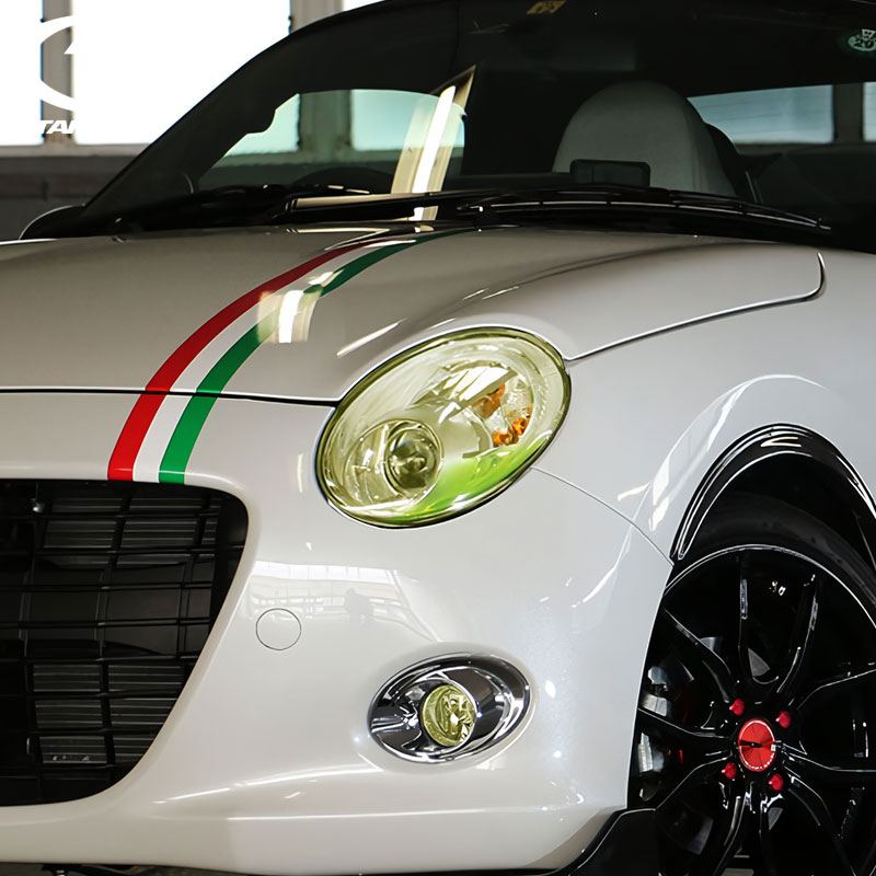 TAKE OFF テイクオフ ヘッドライトカバー 左右1set イエロー コペン LA400K Cero