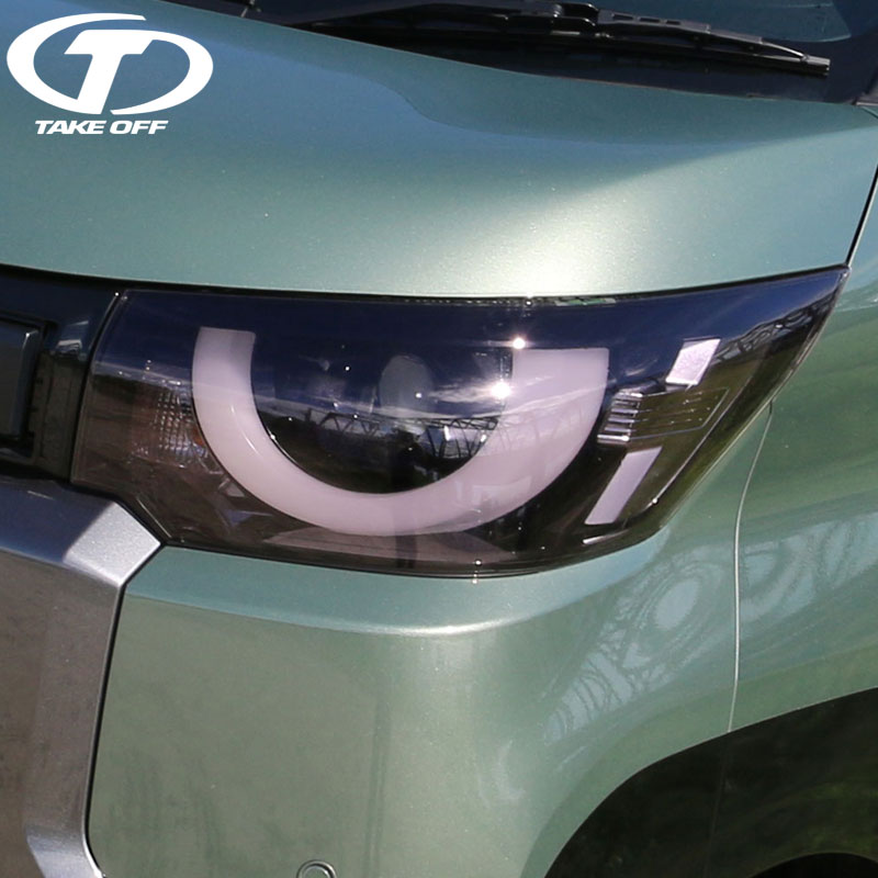 TAKE OFF テイクオフ ヘッドライトカバー 左右1set ライトスモーク デリカミニ B34A/B35A/B37A/B38A