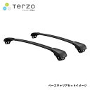 Terzo テルッツォ ベースキャリア エアロバーブラックセット アウディ A6オールロードクワトロ 4GCGWB 4GCREB H24.8~H31.2 ルーフレール付車(2)