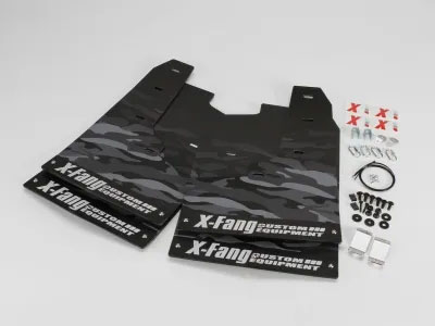 X-Fang マッドフラップ カモフラージュ ブラック デリカD:5 CV1W CV2W CV4W CV5W H19.1～R1.10 ローデスト除く 前期