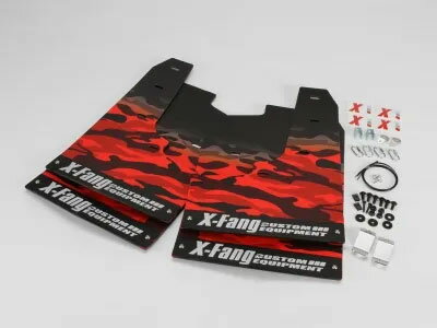 X-Fang マッドフラップ カモフラージュ レッド デリカD:5 CV1W CV2W CV4W CV5W H19.1～R1.10 ローデスト除く 前期