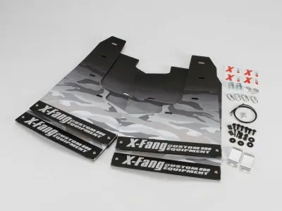 X-Fang マッドフラップ カモフラージュ ホワイト デリカD:5 CV1W CV2W CV4W CV5W H19.1～R1.10 ローデスト除く 前期
