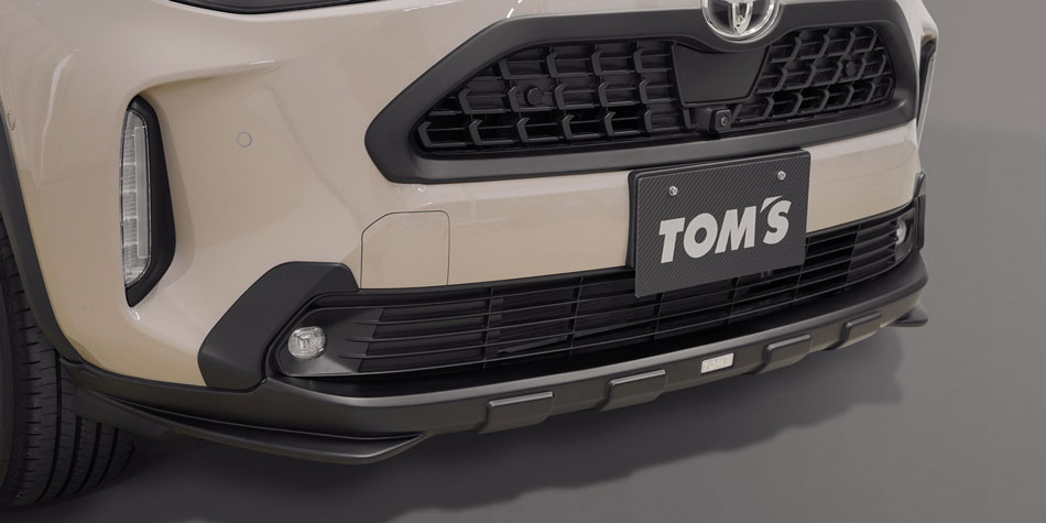 TOM'S フロントスポイラー フラットブラック ヤリスクロス MXPB10 MXPB15 MXPJ10 MXPJ15 R2.8〜R5.12 ..