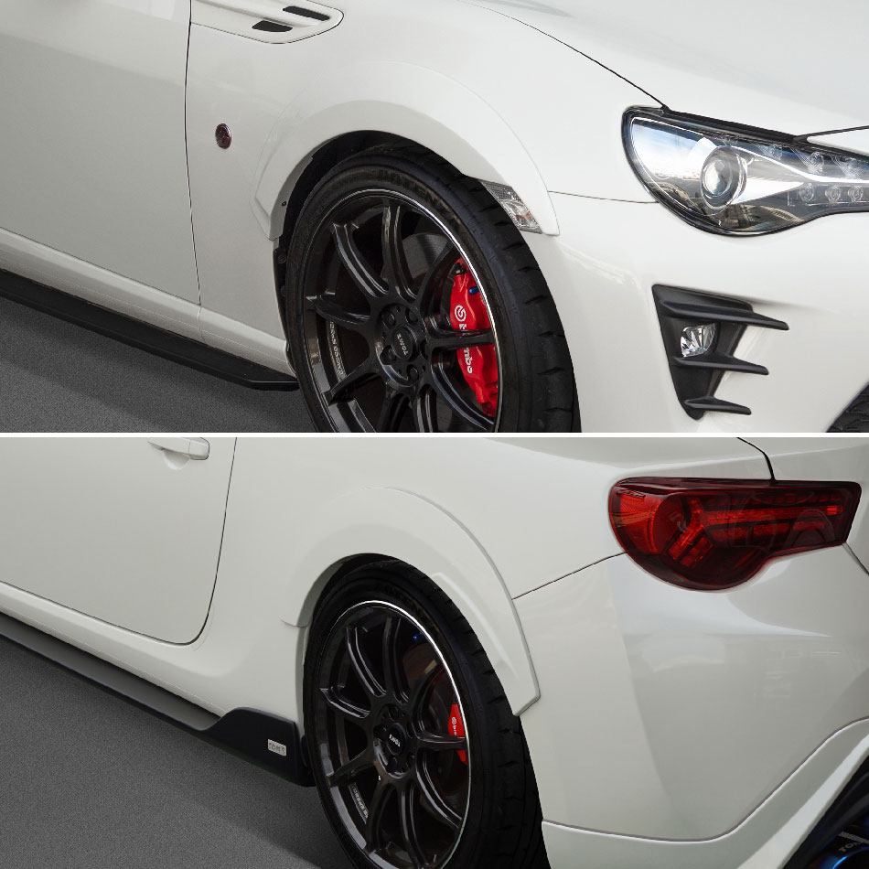 TOM'S オーバーフェンダー クリスタルブラックシリカ＜D4S＞ 86 ZN6 2016.7〜 後期 個人宅配送不可 沖..