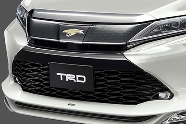 TRD フロントバンパーガーニッシュ ブラック ハリアー ZSU60W ZSU65W 17/06〜 除くフロントメッキガーニッシュ付車