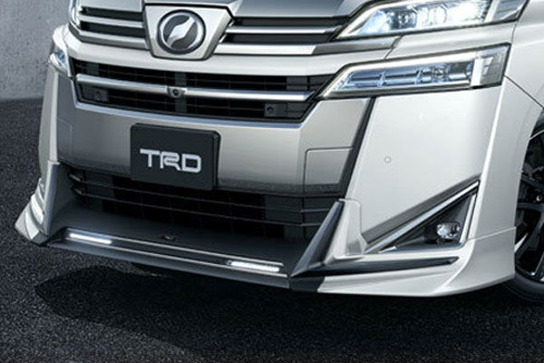 Front Spoiler - TRD フロントスポイラー(LED付) 未塗装 ヴェルファイア AGH30W AGH35W GGH30W GGH35W AYH30W 17/12〜18/10 ※北海道は送料11000円(税別) 沖縄・離島は要確認 ※個人宅配送×(営業所止め○ 送料+1000円) 法人宛○