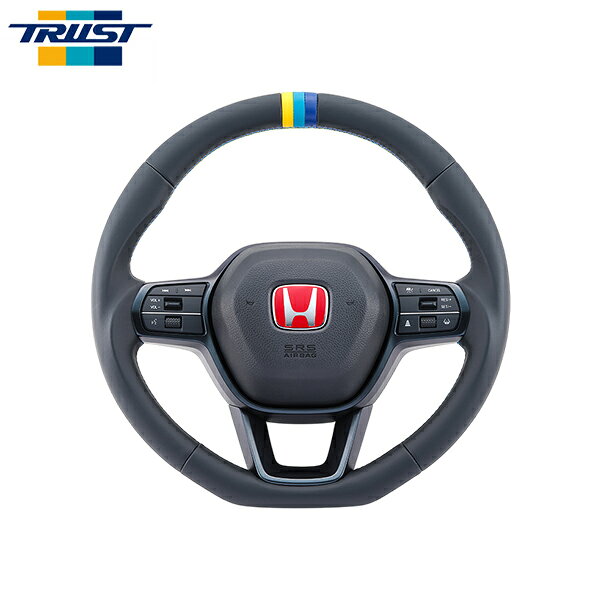 TRUST トラスト GReddy ステアリング オールレザー3色ステッチ センターマーク付き...