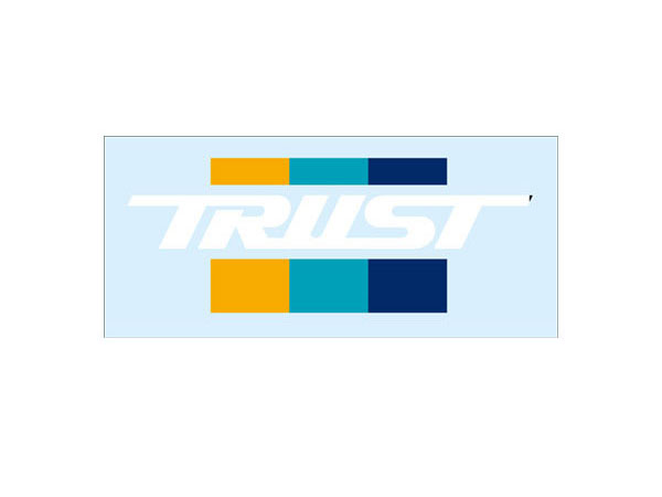 TRUST トラスト トラスト抜き文字ステッカー(抜き文字) 120×45 文字色:白