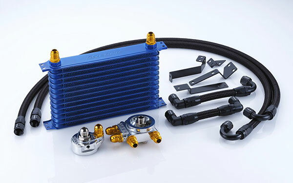 TRUST トラスト GReddy オイルクーラーキット オイルエレメント移動タイプ 汎用 3/4-16UNF 62φ 10段 北..