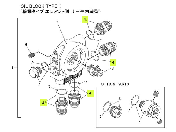 TRUST トラスト オイルブロック補修パーツ#4 サイドユニオン AN12 / M18×P1.5 (オイルブロック TYPE-I ..
