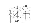 TRUST トラスト マフラーフランジ SUS50φ楕円 SUS304 t 2.5mm